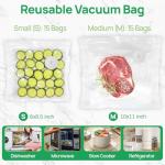 Vacuum Sealer,Compact Vacuum Sealer For Food Preservation,Portable Cordless Handheld Sealer Machine Food Fresh (With 30 Reusable Vacuum Seal Bags)