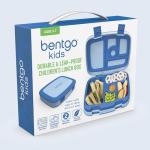 Bentgo Kids Bento-Style 5-Compartment Leak-Proof Lunch Box - Ideal Portion Sizes for Ages 3 to 7 - Durable, Drop-Proof, Dishwasher Safe, PFAS & BPA-Free & Made with Food-Safe Materials (Blue)