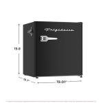 FRIGIDAIRE Black Retro Mini Refrigerator-Energy Saving-Adjustable Thermostat Control-Side Mounted Bottle Opener-Ideal for Dorm, Office, RV, Garage, Apartment 1.6 Cubic Feet