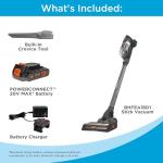 BLACK+DECKER POWERSERIES 20V MAX Cordless Stick Vacuum Cleaner, Household Vacuum Cleaners for Hardwood Floors and Carpet, LED Lights, Detachable, Anti-Tangle, Lightweight, Bagless (BHFEA18D1)