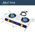 Dr.Camp 2 Burner Camping Stove with white color