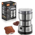 Electric Coffee Grinder,Multifunctional Coffee Bean Grinder,Food Grade 18/10 Stainless Steel Blades,Lightweight Design,Suitable for Beans,Spices and Herbs