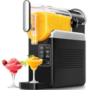 Slushie Machine No Ice Needed, 88oz Large Capacity Slushy Machine for Home, 6 Presets Slushie Maker for Frozen Drink, Slush, Margaritas, Frappés, Slushy Machine with DIY Mode, LED Display & Auto Clean