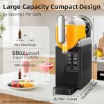 Slushie Machine No Ice Needed, 88oz Large Capacity Slushy Machine for Home, 6 Presets Slushie Maker for Frozen Drink, Slush, Margaritas, Frappés, Slushy Machine with DIY Mode, LED Display & Auto Clean