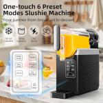 Slushie Machine No Ice Needed, 88oz Large Capacity Slushy Machine for Home, 6 Presets Slushie Maker for Frozen Drink, Slush, Margaritas, Frappés, Slushy Machine with DIY Mode, LED Display & Auto Clean