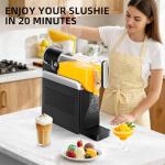 Slushie Machine No Ice Needed, 88oz Large Capacity Slushy Machine for Home, 6 Presets Slushie Maker for Frozen Drink, Slush, Margaritas, Frappés, Slushy Machine with DIY Mode, LED Display & Auto Clean