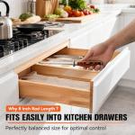 TUO Honing Rod, Sharpening Steel with Larger Diameter for Kitchen Knife Daily Sharpening Maintenance, High Carbon Steel Knife Sharpener Rod, Ergonomic Handle, 8 inch