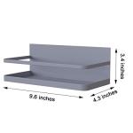 Hoopoton Magnetic Spice Rack Organizer Single Tier Refrigerator Spice Storage Shelf, Easy to Install The Side of The Refrigerator Can Hold spices (Gray 1)