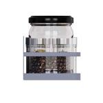 Hoopoton Magnetic Spice Rack Organizer Single Tier Refrigerator Spice Storage Shelf, Easy to Install The Side of The Refrigerator Can Hold spices (Gray 1)