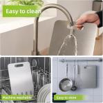 4 Packs Stainless Steel Cutting Boards Set for Kitchen, 304 Steel Metal Chopping Boards for Meat, Fruits & Break, Non-Slip, Dishwasher Safe (15.3"x11", 13.4"x9", 11.8"x8", 9.5''x5.9'')