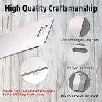 4 Packs Stainless Steel Cutting Boards Set for Kitchen, 304 Steel Metal Chopping Boards for Meat, Fruits & Break, Non-Slip, Dishwasher Safe (15.3"x11", 13.4"x9", 11.8"x8", 9.5''x5.9'')