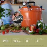 All American 1930-21.5qt Pressure Cooker/Canner (The 921), Saffron - Exclusive Metal-to-Metal Sealing System - Suitable for Gas, Electric, or Flat Top Stoves - Made in the USA