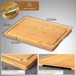 XL Bamboo Cutting Board with Juice Groove and Handles