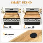 GASHELL Noodle Board Stove Cover with Handles for Electric, Gas Stove Top (Acacia Wood)