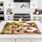 GASHELL Noodle Board Stove Cover with Handles for Electric, Gas Stove Top (Acacia Wood)