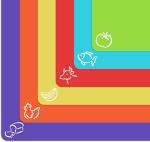 Flexible Plastic Cutting Board Mats - Set of 6