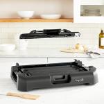 MegaChef Dual Surface Reversible Indoor Grill and Griddle with Removable Glass Lid