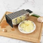 NILICAN Vertical Stainless Steel Grating Four-sided Boxed Grater For Cucumbers, Carrots And Cheese, Grater, Melon, Planing, Potato, Planer, Non-slip Handle，Peeler