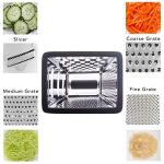 NILICAN Vertical Stainless Steel Grating Four-sided Boxed Grater For Cucumbers, Carrots And Cheese, Grater, Melon, Planing, Potato, Planer, Non-slip Handle，Peeler