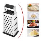 NILICAN Vertical Stainless Steel Grating Four-sided Boxed Grater For Cucumbers, Carrots And Cheese, Grater, Melon, Planing, Potato, Planer, Non-slip Handle，Peeler
