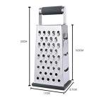 NILICAN Vertical Stainless Steel Grating Four-sided Boxed Grater For Cucumbers, Carrots And Cheese, Grater, Melon, Planing, Potato, Planer, Non-slip Handle，Peeler