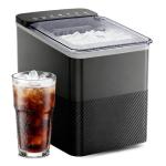 ICEVIVAL Countertop Ice Maker, 9 Bullet Ice Cubes in 6.5 Minutes, 26.5lbs Daily Production, Self-Cleaning Ice Machine with Scoop and Basket, 2 Sizes of Ice for Home, Kitchen, Office, Bar, and Party