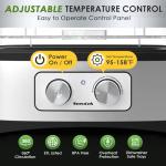 Seeutek Food Dehydrator Machine, 5 BPA-Free Trays, Adjustable Temperature Control for Beef Jerky, Fruits, Vegetables, Includes Recipe Book & 4 Reusable Storage Bags, Electric Dryer Machine (5 Trays)