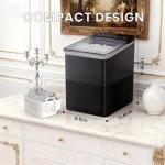 ICEVIVAL Countertop Ice Maker, 9 Bullet Ice Cubes in 6.5 Minutes, 26.5lbs Daily Production, Self-Cleaning Ice Machine with Scoop and Basket, 2 Sizes of Ice for Home, Kitchen, Office, Bar, and Party