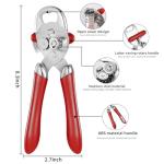 Multi-function Manual Can Opener Bottle Opener, Oversized Hand-held Easy Rotary Knob, Safe Cut Can Opener with Non-Slip Handle, Smoother Cut Sharp Blade for Seniors Kitchen Tool, Red