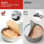 Multi-function Manual Can Opener Bottle Opener, Oversized Hand-held Easy Rotary Knob, Safe Cut Can Opener with Non-Slip Handle, Smoother Cut Sharp Blade for Seniors Kitchen Tool, Red