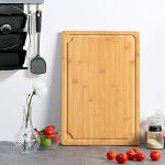 XL Bamboo Cutting Board with Juice Groove and Handles