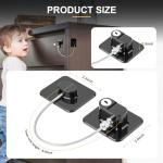 TIJTJHC Fridge Lock, 2PCS Upgraded Refrigerator Lock for Freezer, Cabinets and Drawers, Air Fryer, Closets, Windows, Doors, Durable ABS with Adhesive Backing, Easy Install, No Tools Needed, Black