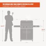 Monument Grills 4+1 Outdoor Barbecue Stainless Steel Propane Gas Grill, 4 Burners & 1 Side Burner 62,000 BTU Patio Garden Barbecue Grill with Knob Controls, Mesa415BZ