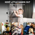 TIJTJHC Fridge Lock, 2PCS Upgraded Refrigerator Lock for Freezer, Cabinets and Drawers, Air Fryer, Closets, Windows, Doors, Durable ABS with Adhesive Backing, Easy Install, No Tools Needed, Black