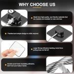 TIJTJHC Fridge Lock, 2PCS Upgraded Refrigerator Lock for Freezer, Cabinets and Drawers, Air Fryer, Closets, Windows, Doors, Durable ABS with Adhesive Backing, Easy Install, No Tools Needed, Black