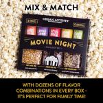 Urban Accents Movie Night Popcorn Gift Set – Includes 3 Gourmet Popcorn Kernel Varieties & 5 Flavorful Seasonings – Perfect Snack Gift Box for Parties, Holidays, or Movie Lovers