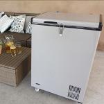 Whynter 95 Qt. Wheeled Portable Refrigerator / Portable Freezer for Travel - Chest Freezer / Fridge for Car, Camping, RVs & More, -8°F to 50°F Temperature Range, AC 110V/ DC 12V, FM-951GW, Gray