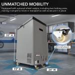 Whynter 95 Qt. Wheeled Portable Refrigerator / Portable Freezer for Travel - Chest Freezer / Fridge for Car, Camping, RVs & More, -8°F to 50°F Temperature Range, AC 110V/ DC 12V, FM-951GW, Gray