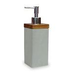 nu steel Nusteel Concrete, Made of Cement Refillable Dispenser Pump Bottle for Bathroom Vanity Countertop, Kitchen-Holds Oils, Lotions, Liquid Soap, Sanitizer, Grey Stone/Brown CON6H