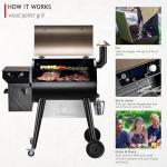 Z GRILLS 2025 Upgrade 8-in-1 Electric Wood Pellet Grill & Smoker with PID V3.0 Controller, LCD, 697 Sq In, Dual-Wall Insulation, Meat Probes, Easy Hopper Clean-out & Grill Cover