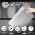 3-Piece Double-Sided Stainless Steel Cutting Boards