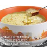 Artestia Swiss Fondue Set for Party - 2L Large Capacity Ceramic Fondue Pot Melting Cheese Chocolate, 6 Fondue Forks, Fondue Party, Wedding Gifts - Autumn Amble