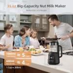 ROPPLIFE 8 in 1 Nut Milk Maker Machine,35oz Automatic for Almond Milk,Oat Milk,Soy Milk,with Self-Cleaning,12H Delay Start,Quiet Blender for Plant-Based Milk