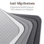 Extra Thick Flexible Cutting Mat Set With Food Icons & EZ-Grip Back (Set Of 4 Mats) - Flexible Cutting Boards for Kitchen - Flexible Plastic Cutting Board Set (Black and White)…