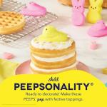 PEEPS x Dash Chick Mini Waffle Maker for Individual Waffles, Hash Browns, Keto Chaffles with Easy to Clean, Non-Stick Surfaces, 4 Inch - Yellow