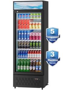 Beverage Cooler Commercial Refrigerator 15.2 Cu.Ft. Glass Door Display Refrigerator with LED Light, 5 Shelves, Display Commercial Beverage Refrigeratorfor Restaurant Cafe Bar Store (15.2 Cu.Ft.)