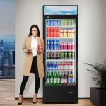 Beverage Cooler Commercial Refrigerator 15.2 Cu.Ft. Glass Door Display Refrigerator with LED Light, 5 Shelves, Display Commercial Beverage Refrigeratorfor Restaurant Cafe Bar Store (15.2 Cu.Ft.)