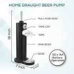 Richard Bergendi Home Draught Beer Pump, Beer kegerator, Beer Tap, Draft Beer Dispenser, Portable Mini Keg For All Can Beers, Ale, Birthday Gift for Men, Husband, Dad, Son, Beer Gifts For Men Black