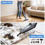 SENMO Steam Mop, 14-in-1 Detachable Steam Cleaner for Home and Floor, 1300W 228°F Deep Cleaning MultiPurpose Floor Steamer with 14 Attachments for Hardwood Floors, Tile, Grout, Furniture, Carpet, Wall
