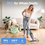 SENMO Steam Mop, 14-in-1 Detachable Steam Cleaner for Home and Floor, 1300W 228°F Deep Cleaning MultiPurpose Floor Steamer with 14 Attachments for Hardwood Floors, Tile, Grout, Furniture, Carpet, Wall